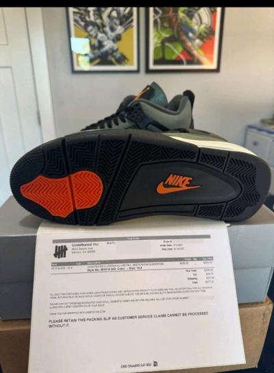 Jordan 4 retro OG SP undefeated size 10 5 - Thumbnail 3