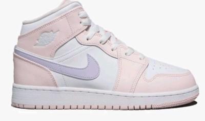 Violet Frost white pink Nike Air Jordans Big Youth Size 3 - Thumbnail 5