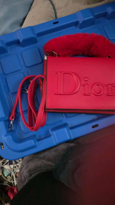Dior Leather and fur 2 way bag - Thumbnail 6