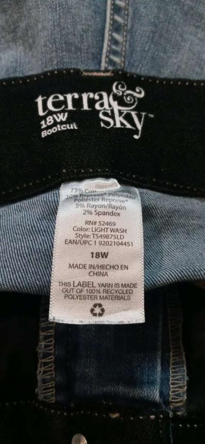 Womens Plus Size Jeans Boot Cut 18w - Thumbnail 3