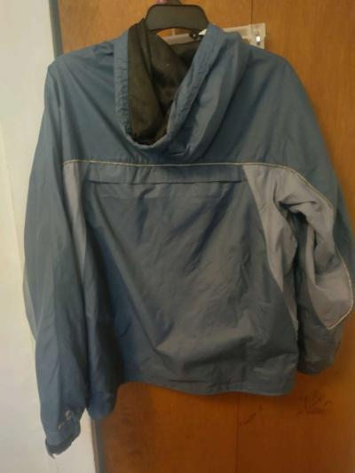 Eddie Bauer Windbreaker Hiking Trail Jacket Mens L Blue Fu - Thumbnail 2