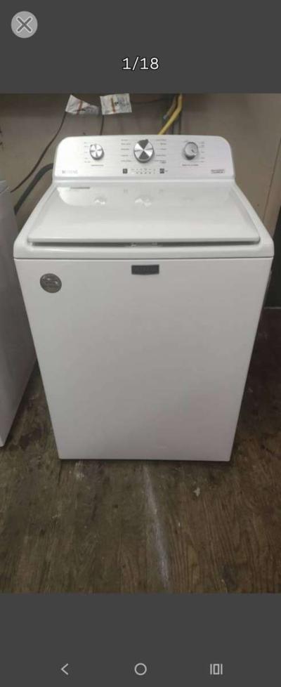 MAYTAG WHITE TOPLOAD WASHER - Thumbnail 1