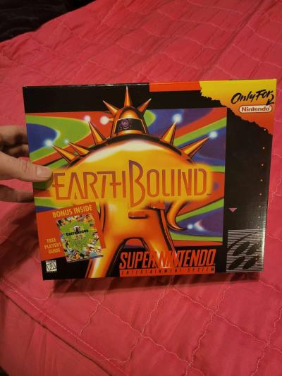 Earthbound SNES Game with Big Box and Manual