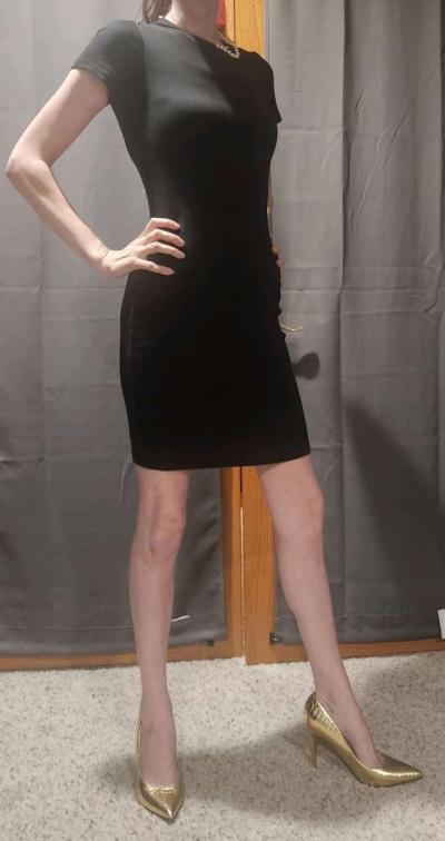 Zara elegant black bodycon dress - Thumbnail 3