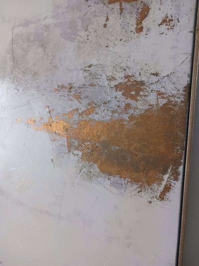 Modern Abstract Canvas Wall Art  Gold  Neutral Tones - Thumbnail 6