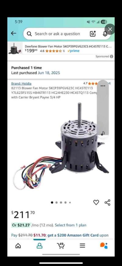 Blower Fan Motor - Thumbnail 2