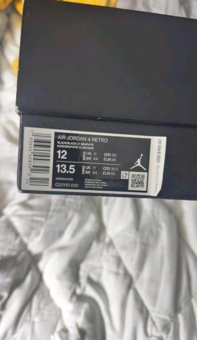 Jordan 4 retro black cats size 12 new - Thumbnail 5