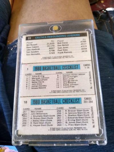1980 LARRY BIRD MAGIC JOHNSON ROOKIE CARD - Thumbnail 4