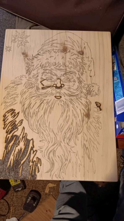 Santa Claus pyrography - Thumbnail 3