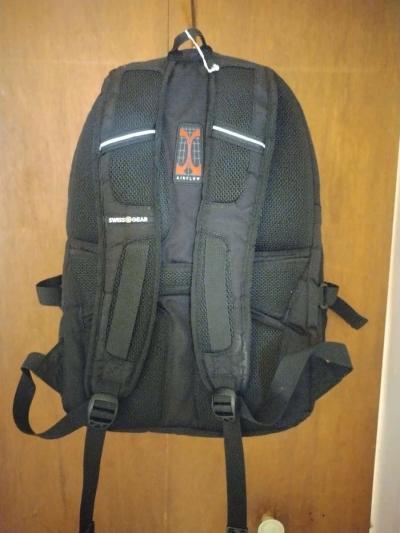 Swiss Gear Black Backpack School Travel Heavy Duty Padded La - Thumbnail 2
