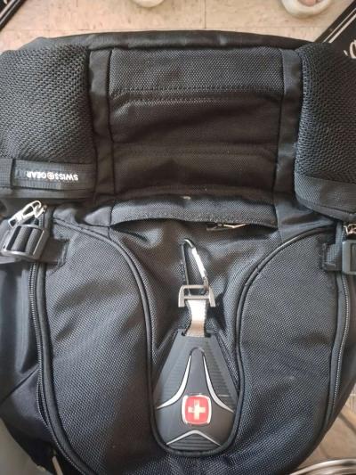 Swiss Gear Black Backpack School Travel Heavy Duty Padded La - Thumbnail 3