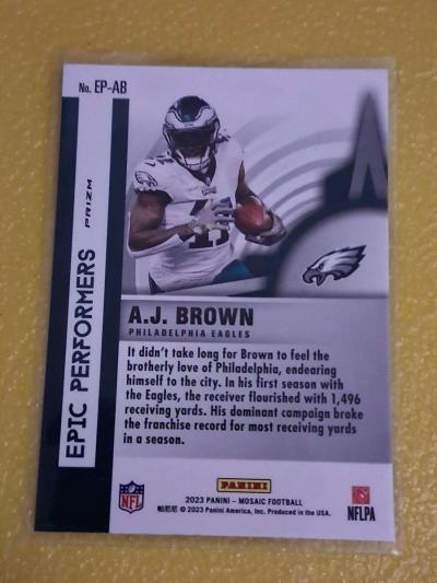 2022 AJ Brown Panini  Epic Performers Prizm - Thumbnail 2