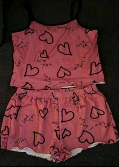 2 piece cami amd shorts lounge wear set - Thumbnail 3