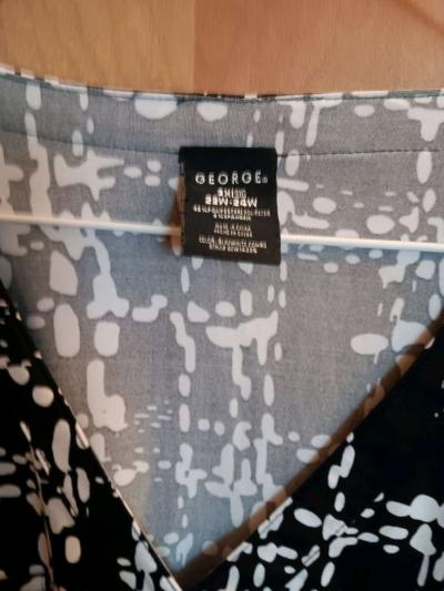 George brand Black and white pattern blouse - Thumbnail 3