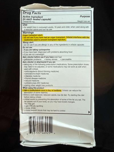 Alli Weight loss capsules pills - Thumbnail 6