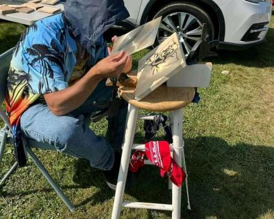 Happy Clown pyrography - Thumbnail 2