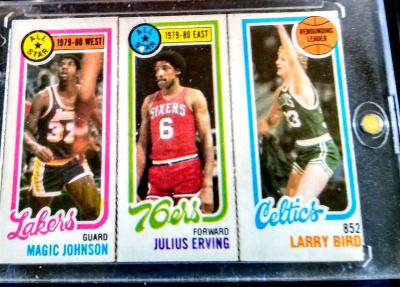 1980 LARRY BIRD MAGIC JOHNSON ROOKIE CARD - Thumbnail 3