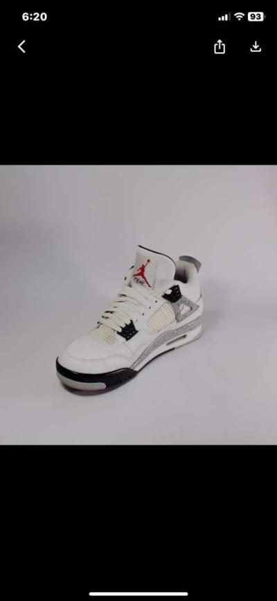 JORDAN 4 white cement - Thumbnail 1