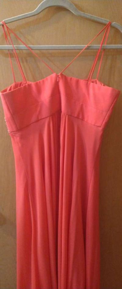 davids bridal coral stunning dress size 8 - Thumbnail 2