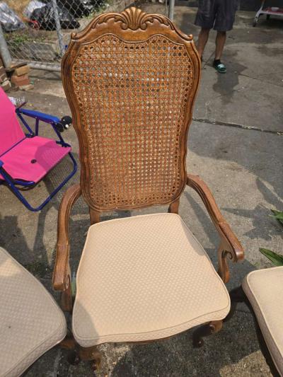 Antique Cane Back Dining Chair set of 6 - Thumbnail 6