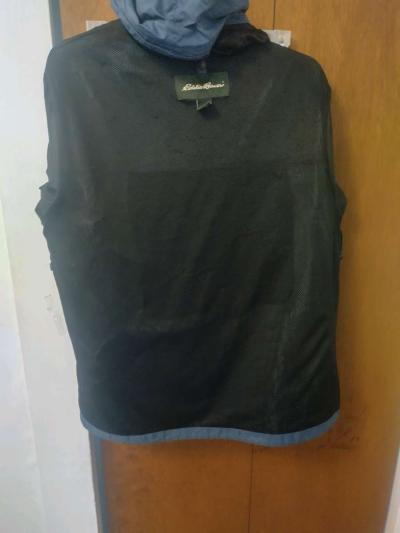 Eddie Bauer Windbreaker Hiking Trail Jacket Mens L Blue Fu - Thumbnail 4