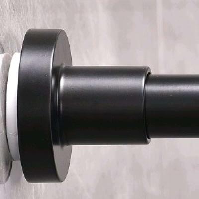 Black shower curtain rod expandable 43 to 75 inches - Thumbnail 3