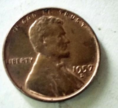 1957 uncirculated Wheat penny - Thumbnail 3