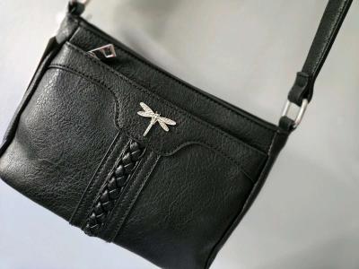 Le Bug Black Faux leather purse w dragonfly - Thumbnail 3