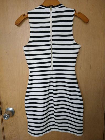 This Express Black  White Striped Bodycon Dress in size 0 is - Thumbnail 2