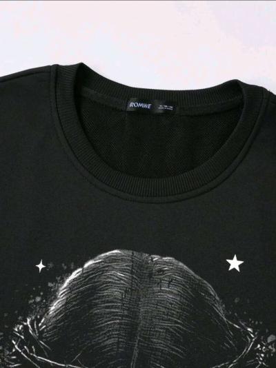 ROMWE MEN Mens Gothic Jesus Loose - Thumbnail 3