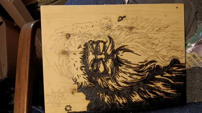 Santa Claus pyrography - Thumbnail 4
