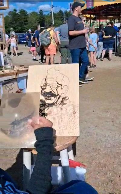 Groucho the Clown pyrography - Thumbnail 4