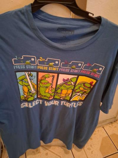 TMNT Arcade Blue T Shirt 2019 Size XL for Men - Thumbnail 2