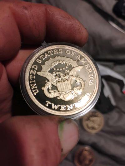 1849 Liberty Head coin gold 20 piece - Thumbnail 4