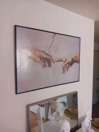 Creation of Adam Large Framed Print with Plastic Cover - Thumbnail 2