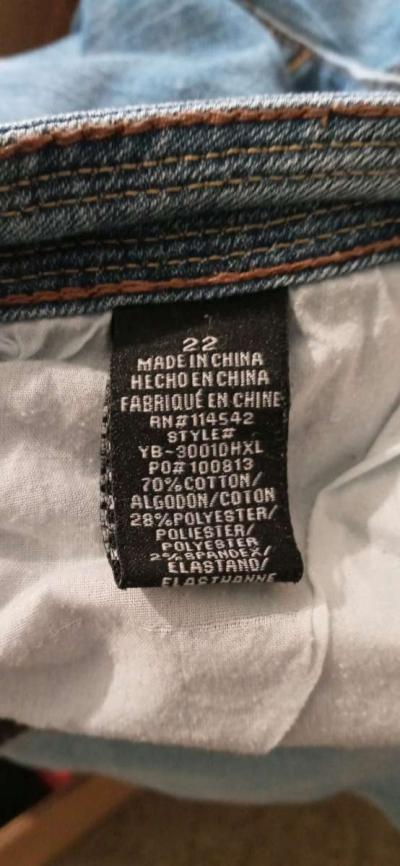 Womens Plus Size Denim Jeans 22 - Thumbnail 4