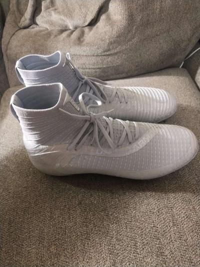 Under Armour UA Highlight 2 MC Knit Silver Football Cleats S - Thumbnail 4