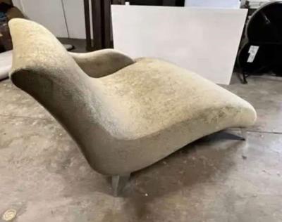 Double Wide Chenille Modern Curved Chaise Lounge - Thumbnail 6