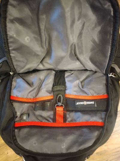 Swiss Gear Black Backpack School Travel Heavy Duty Padded La - Thumbnail 6