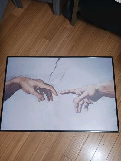 Creation of Adam Large Framed Print with Plastic Cover - Thumbnail 5