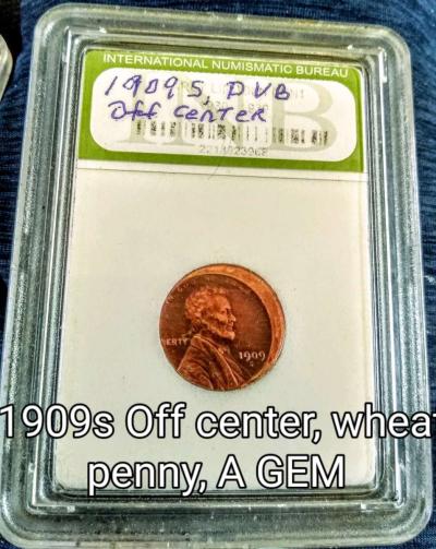 1909S Wheat DVB OFF CENTER - Thumbnail 2