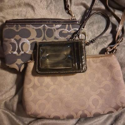 NWOT SET OF 3 VINTAGE COACH Vintage Wristlets  ID LANYARD - Thumbnail 2