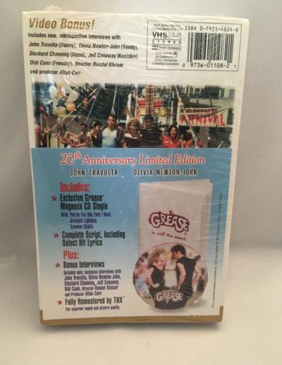 Grease VHS 1998 20th Anniversary Edition SEALED See descript - Thumbnail 2
