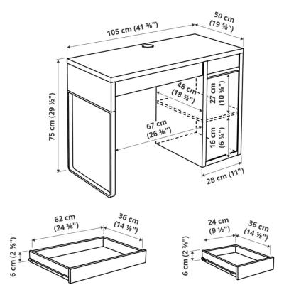 IKEA Miche Desk in White - Thumbnail 2