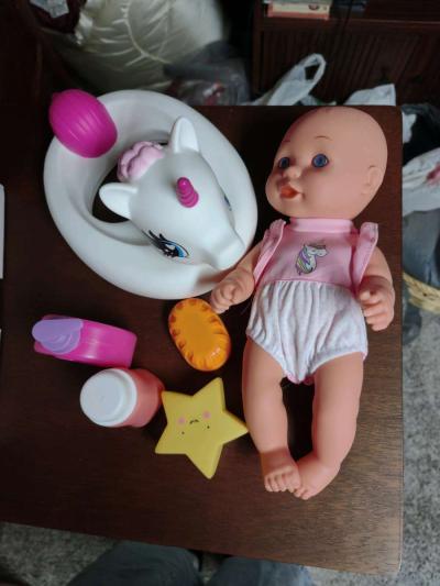 Bath Time Baby Doll and Accessories - Thumbnail 1