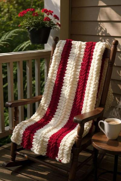 Candy Cane Cuddles Throw Blanket - Thumbnail 3