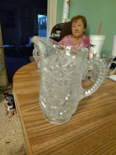 This is a Libbey Hobstar clear glass tumbler - Thumbnail 5
