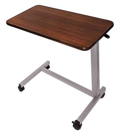 Vaunn Medical Adjustable Overbed Bedside Table With Wheels H - Thumbnail 1