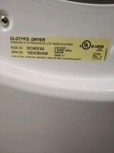 Samsung Dryer NEED IT GONE TODAY - Thumbnail 3