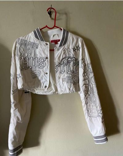 red hustle crop jacket - Thumbnail 2